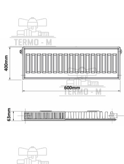 KORADO 11K 400 x 600   BOCNE PRIPOJENIE