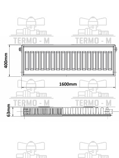 KORADO 11K 400 x 1600   BOCNE PRIPOJENIE