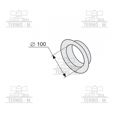 PROTHERM Ružica plastová Ø 100 mm – vnútorná SR3D 5302