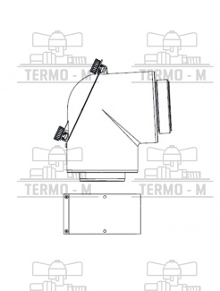 PROTHERM Koleno Ø 80/125 mm -90° s inšpekčným otvorom K25KR 0020214161