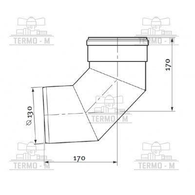 PROTHERM Koleno Ø 130 mm – 90° K30K 0020079306