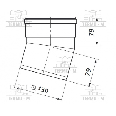 PROTHERM Koleno Ø 130 mm – 15° (2ks) K33K 0020079309