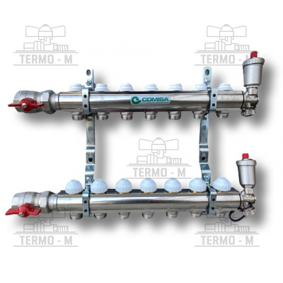 ROZDEĽOVAČ REG.ŠRÓBEN.+TERMOVENTILY 8 DIELNY