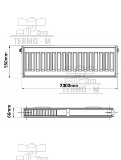 KORADO 20R 550 x 2000   BOCNE PRIPOJENIE